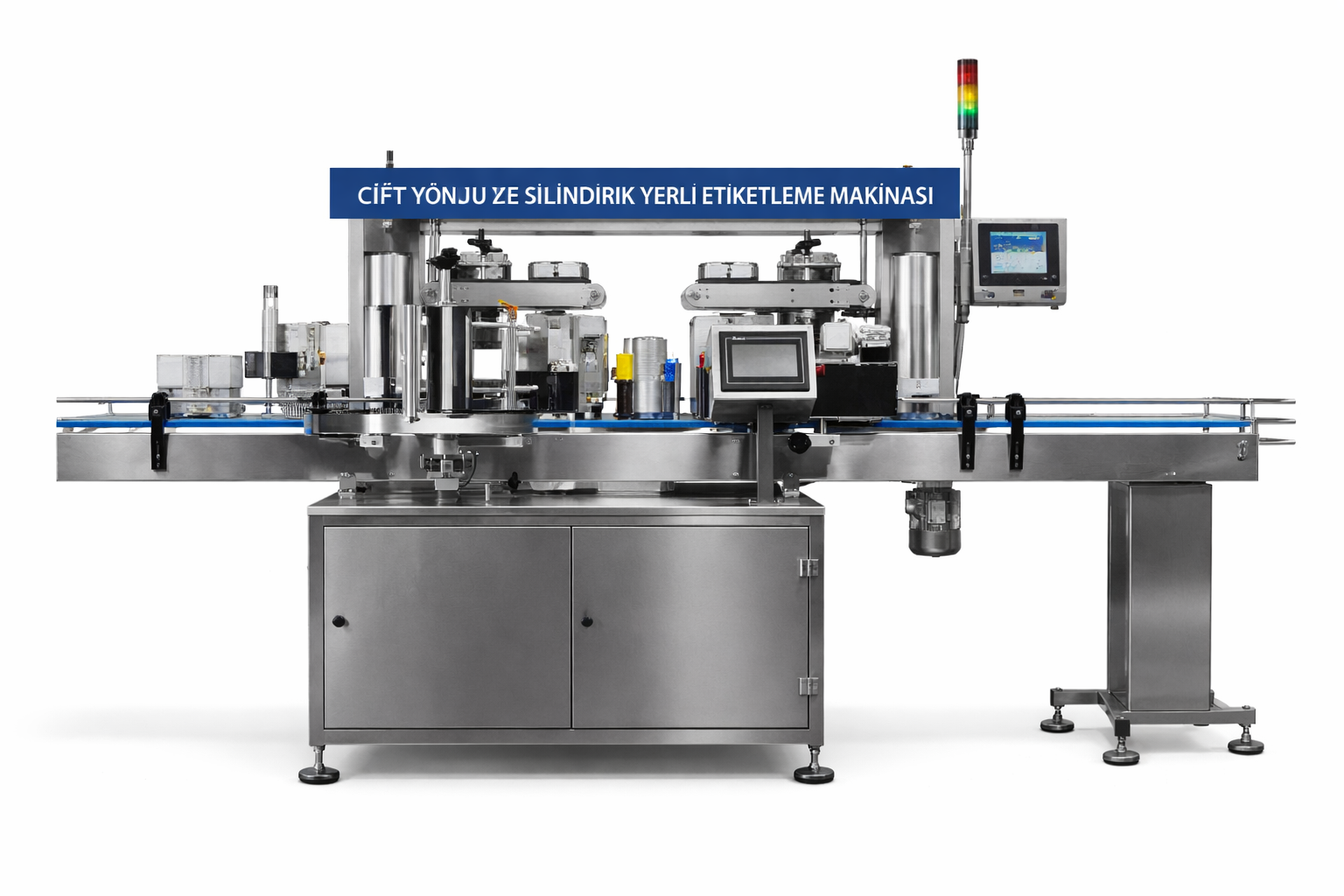 Çift Yönlü ve Silindirik Yerli Etiketleme Makinası